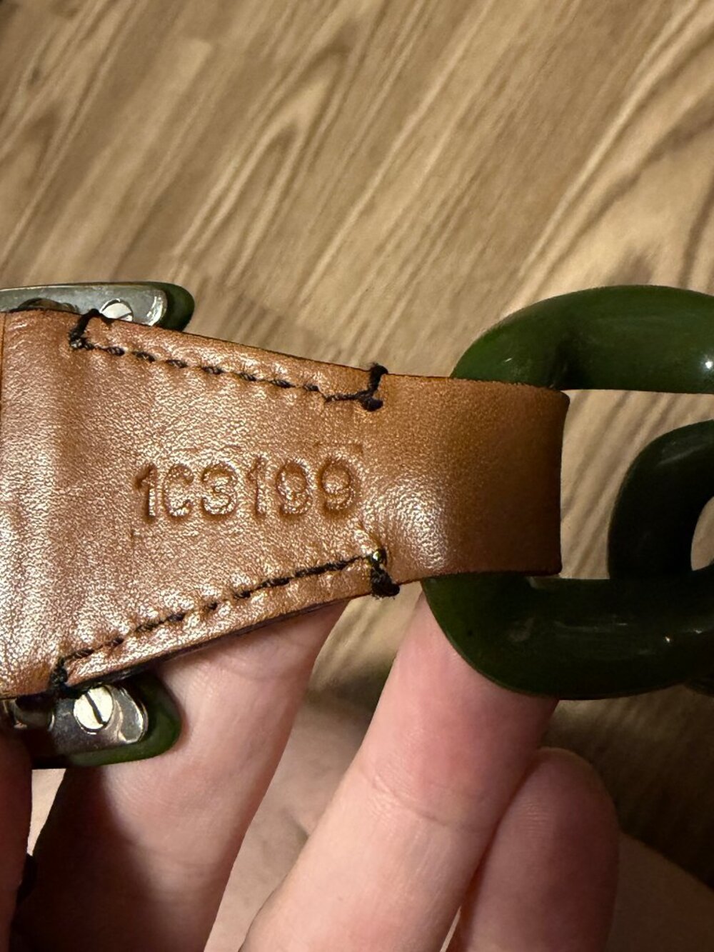 Vintage Prada Belt Green Size 85/34 - Picture 3 of 11